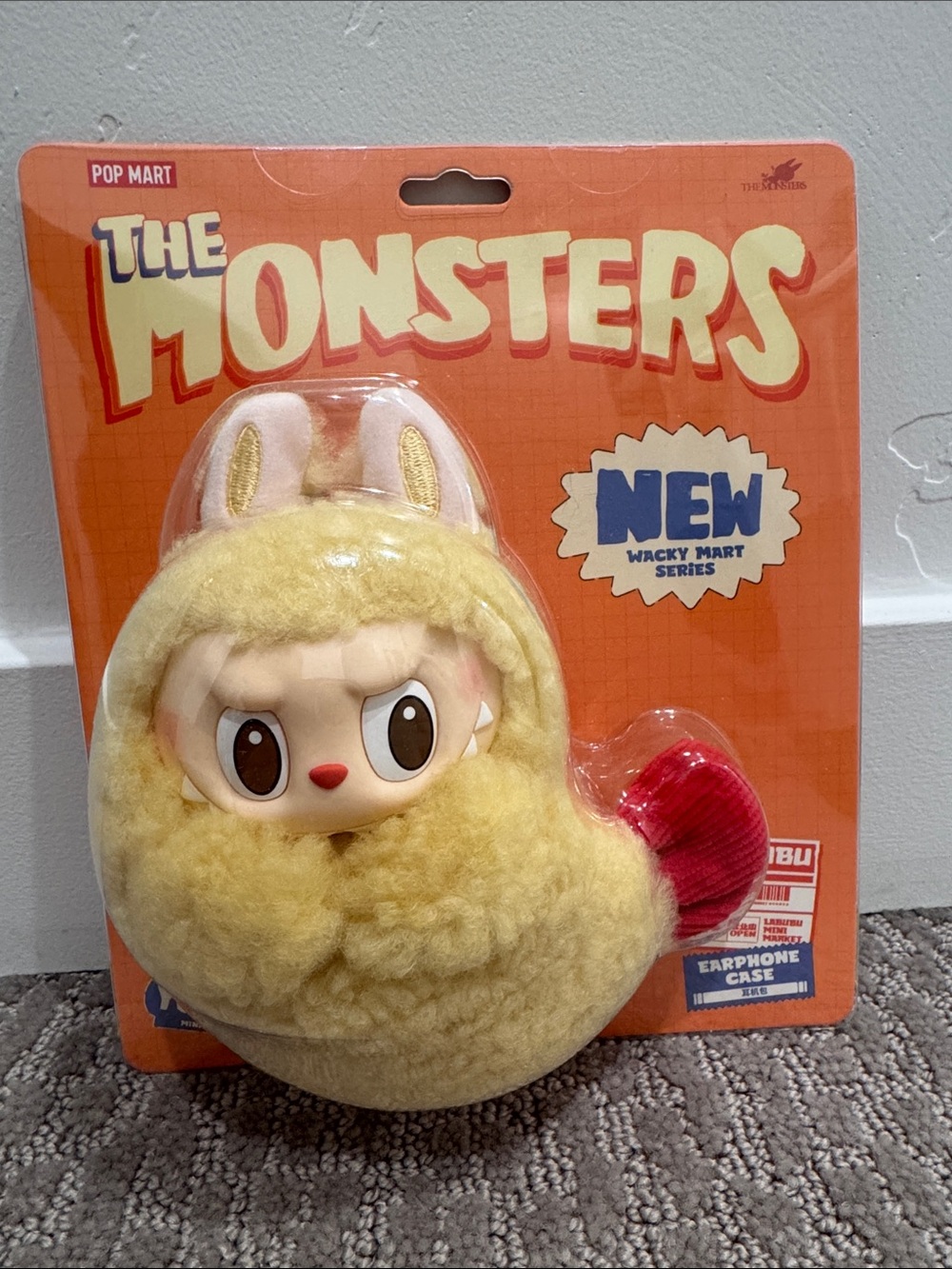 The Monsters Wacky Mart Shrimp Plush Earphone Case - Yellow